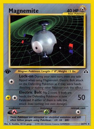 Magnemite (26) 26/75 - Neo Discovery 1st Edition - Poke-Collect