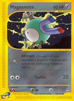 Magnemite (52) 52/147 - Aquapolis Reverse Holofoil