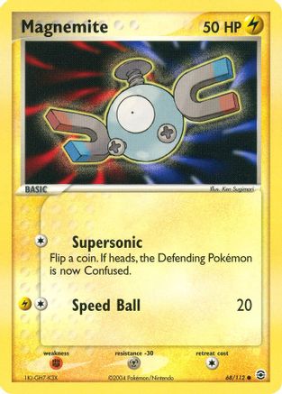 Magnemite 68/112 - FireRed & LeafGreen Reverse Holofoil - Poke-Collect