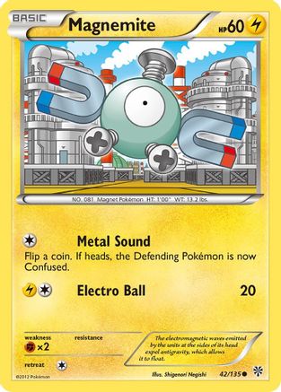 Magnemite (42) 42/135 - Plasma Storm Reverse Holofoil - Poke-Collect