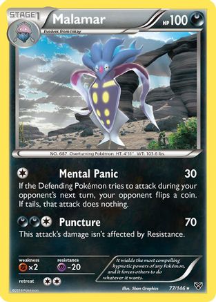 Malamar (77) 77/146 - XY Base Set Reverse Holofoil - Poke-Collect