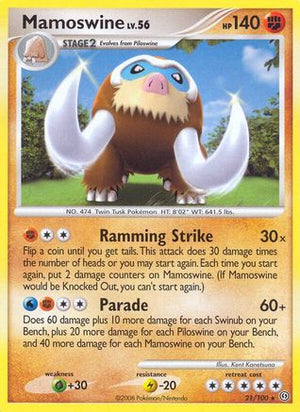 Mamoswine 21/100 - Stormfront Reverse Holofoil - Poke-Collect