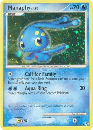 Manaphy 9/130 - Diamond and Pearl Reverse Holofoil - Poke-Collect
