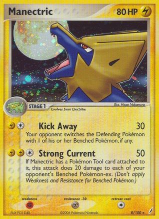 Manectric 8/100 - Crystal Guardians Reverse Holofoil - Poke-Collect