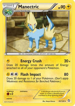 Manectric 43/124 - Dragons Exalted Reverse Holofoil - Poke-Collect