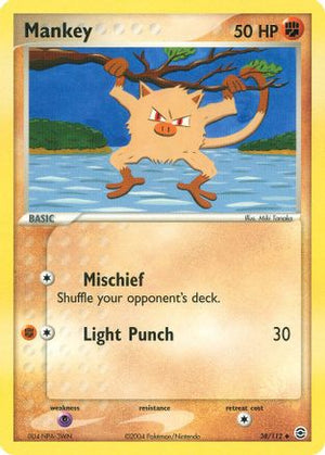 Mankey 38/112 - FireRed & LeafGreen Reverse Holofoil - Poke-Collect
