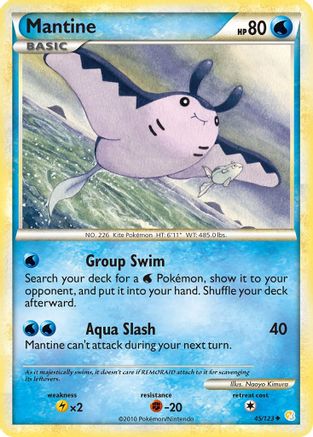 Mantine 45/123 - HeartGold SoulSilver Reverse Holofoil - Poke-Collect