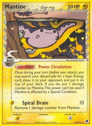 Mantine δ 20/101 - Dragon Frontiers Reverse Holofoil - Poke-Collect