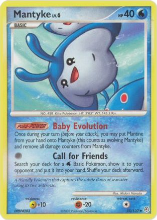 Mantyke 55/130 - Diamond and Pearl Reverse Holofoil - Poke-Collect