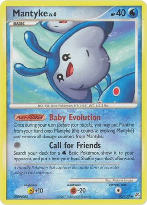 Mantyke 55/130 - Diamond and Pearl Reverse Holofoil - Poke-Collect