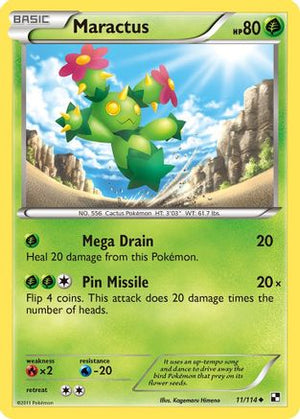 Maractus 11/114 - Black & White - Poke-Collect