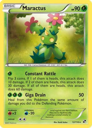 Maractus 12/114 - Black & White - Poke-Collect