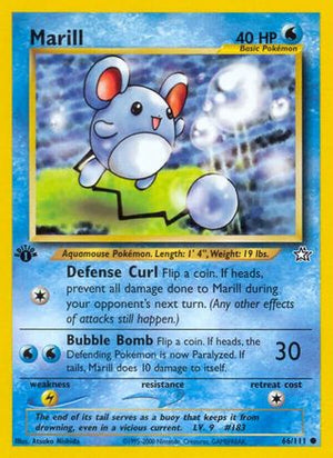 Marill 66/111 - Neo Genesis 1st Edition - Poke-Collect