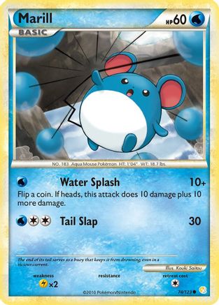 Marill 74/123 - HeartGold & SoulSilver Reverse Holofoil - Poke-Collect