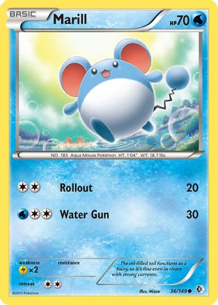Marill 36/149 - Boundaries Crossed Reverse Holofoil - Poke-Collect