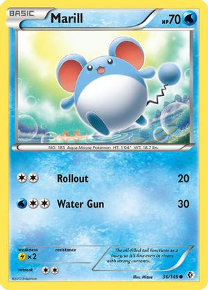 Marill 36/149 - Boundaries Crossed Reverse Holofoil - Poke-Collect