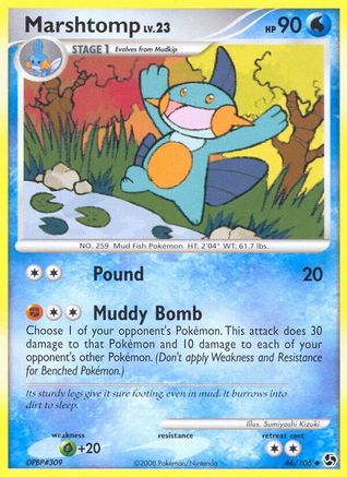 Marshtomp 46/106 - Great Encounters Reverse Holofoil - Poke-Collect