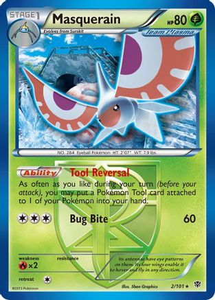 Masquerain (Team Plasma) 2/101 - Plasma Blast Reverse Holofoil - Poke-Collect