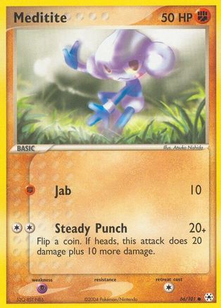Meditite - 66/101 66/101 - Hidden Legends Reverse Holofoil - Poke-Collect