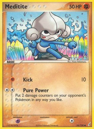 Meditite 56/100 - Crystal Guardians Reverse Holofoil - Poke-Collect