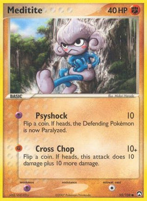 Meditite 55/108 - Power Keepers Reverse Holofoil - Poke-Collect