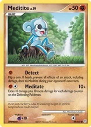 Meditite 89/130 - Diamond and Pearl Reverse Holofoil - Poke-Collect