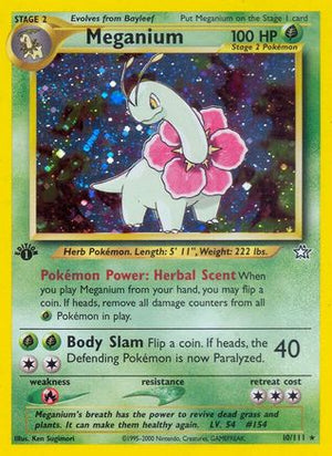 Meganium 10/111 - Neo Genesis 1st Edition Holofoil - Poke-Collect