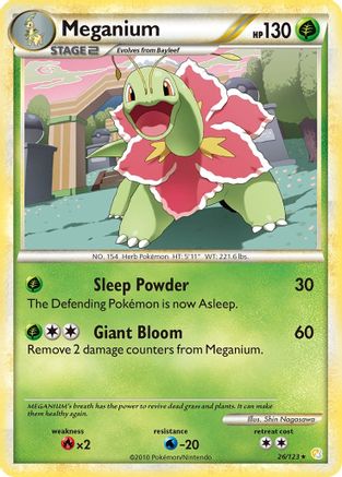 Meganium 26/123 - HeartGold & SoulSilver Reverse Holofoil - Poke-Collect