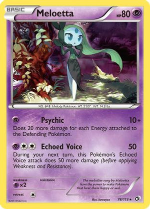 Meloetta (78) 78/113 - Legendary Treasures Reverse Holofoil - Poke-Collect