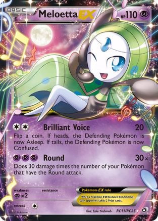 Meloetta EX RC11/113 - Legendary Treasures Radiant Collection Holofoil - Poke-Collect