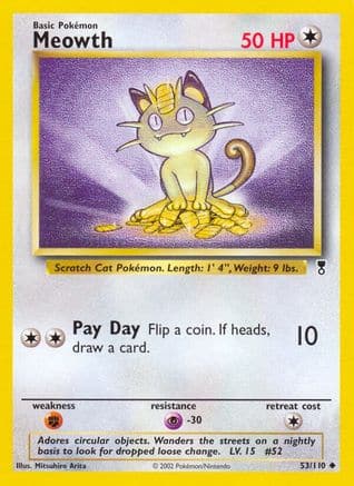Meowth 53/110 - Legendary Collection Reverse Holofoil - Poke-Collect