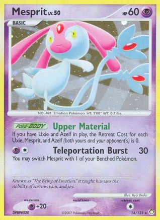 Mesprit 14/123 - Mysterious Treasures Reverse Holofoil - Poke-Collect