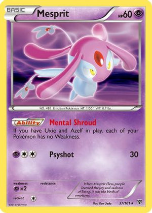 Mesprit 37/101 - Plasma Blast Reverse Holofoil - Poke-Collect