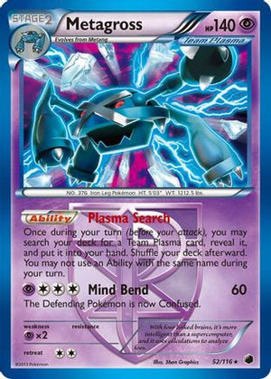 Metagross 52/116 - Plasma Freeze Reverse Holofoil - Poke-Collect