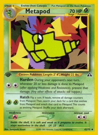 Metapod 42/75 - Neo Discovery 1st Edition - Poke-Collect