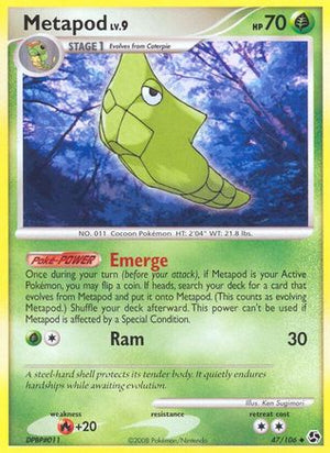 Metapod 47/106 - Great Encounters Reverse Holofoil - Poke-Collect