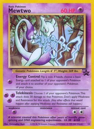 Mewtwo (12) 12/53 - WoTC Promo - Poke-Collect