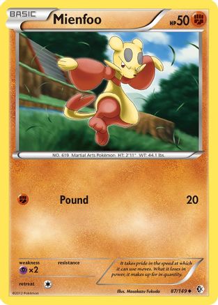 Mienfoo (87) 87/149 - Boundaries Crossed Reverse Holofoil - Poke-Collect