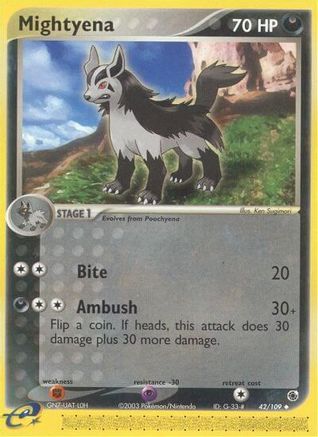 Mightyena 42/109 - Ruby & Sapphire Reverse Holofoil - Poke-Collect