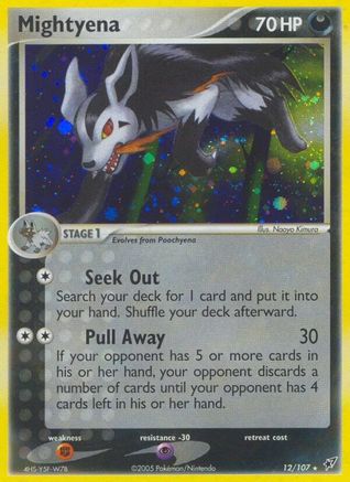 Mightyena 12/107 - Deoxys Reverse Holofoil - Poke-Collect