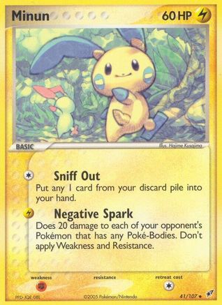 Minun 41/107 - Deoxys Reverse Holofoil - Poke-Collect