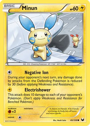 Minun 40/108 - Dark Explorers - Poke-Collect
