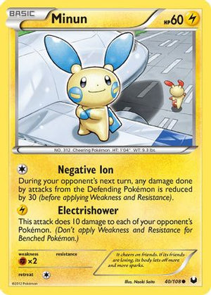 Minun 40/108 - Dark Explorers - Poke-Collect
