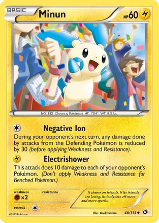 Minun 48/113 - Legendary Treasures Reverse Holofoil - Poke-Collect