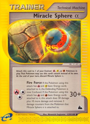 Miracle Sphere Alpha 129/144 - Skyridge Reverse Holofoil - Poke-Collect