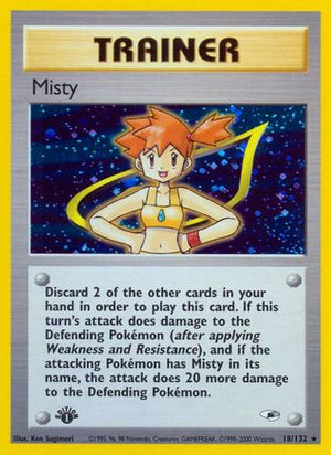 Misty 18/132 - Gym Heroes 1st Edition Holofoil - Poke-Collect