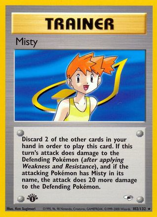 Misty 102/132 - Gym Heroes 1st Edition - Poke-Collect