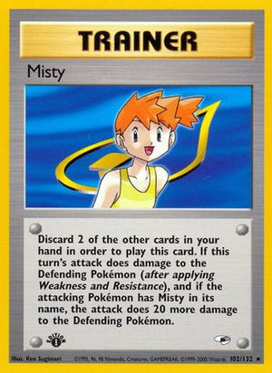 Misty 102/132 - Gym Heroes 1st Edition - Poke-Collect