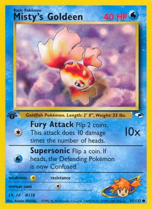 Misty's Goldeen (85) 85/132 - Gym Heroes 1st Edition - Poke-Collect