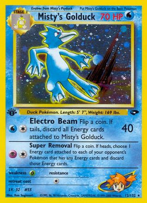 Misty's Golduck 12/132 - Gym Challenge 1st Edition Holofoil - Poke-Collect